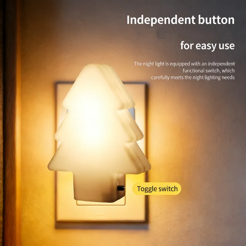 Natal Tree Night Light Plug karo Ngalih Toggle